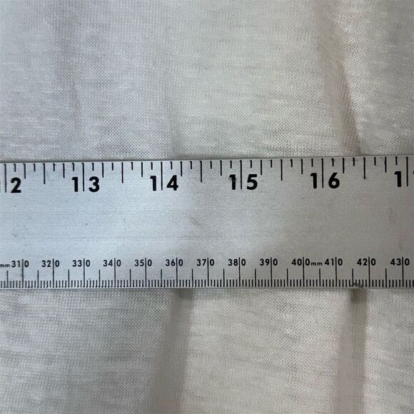 Rachel Rachel Roy 100% Linen Twist Front Tee Ivory White Sz M Boho Coastal Chic - Picture 4 of 8